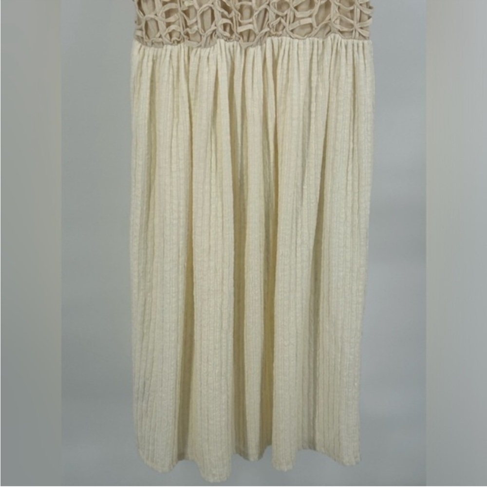 Zara cream ivory off white crochet midi dress - Picture 4 of 8